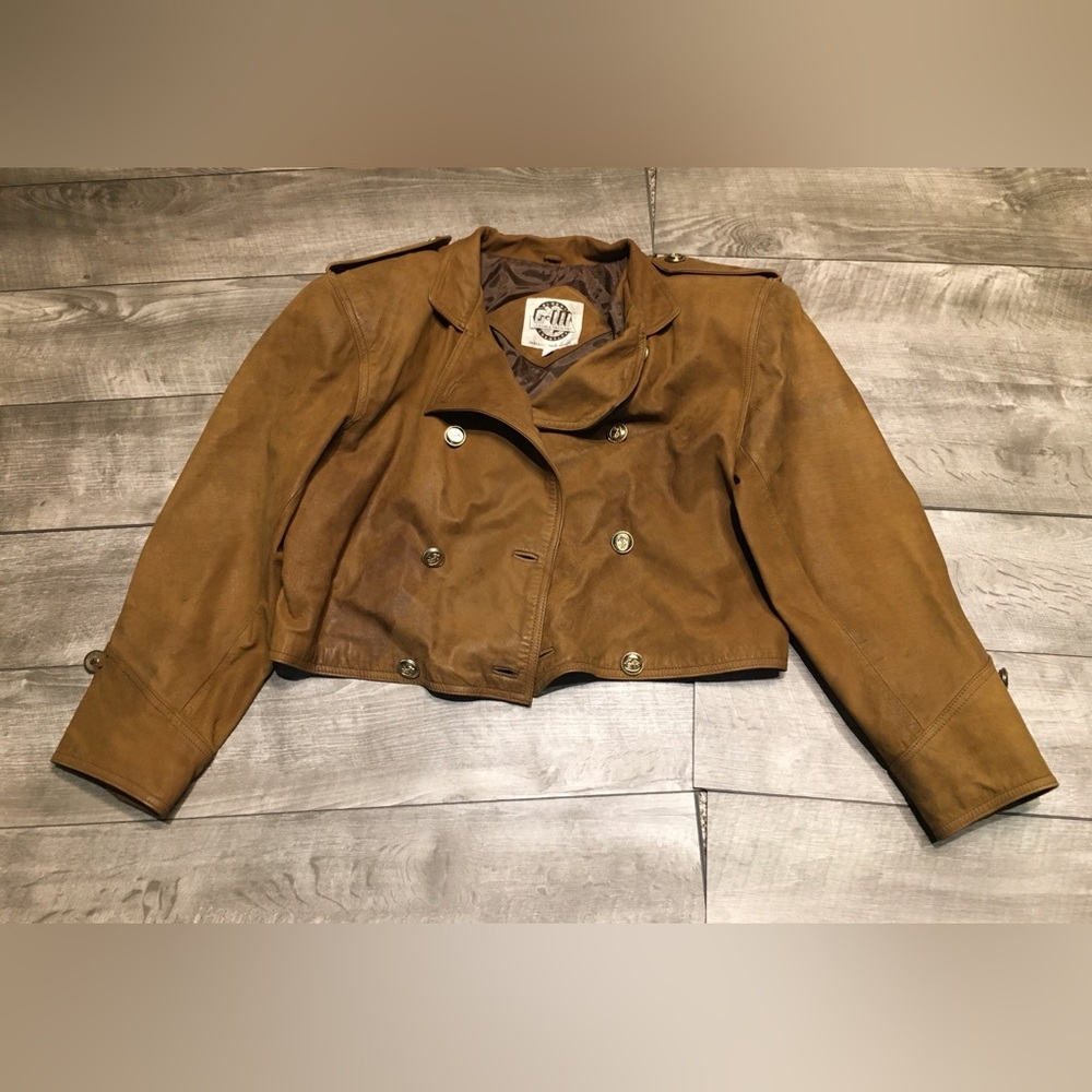 G-III Leather Punk Grunge Goth Bomber Motorcycle Biker Womens Coat Jacket Medium